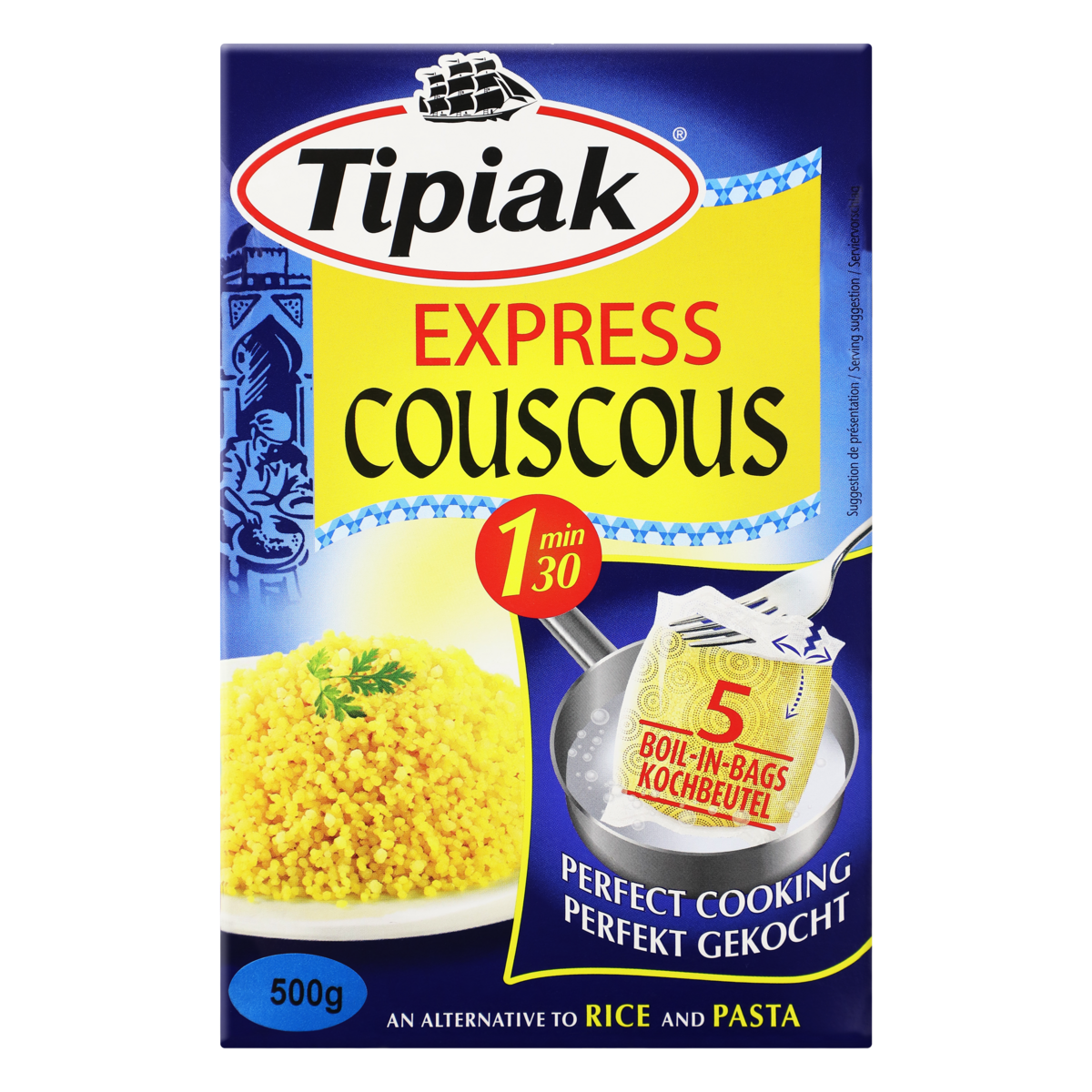 Cuscuz Tipiak Express Caixa 500g 5 Unidades