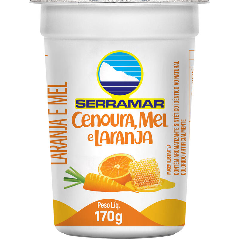 Iogurte Integral Serramar Cenoura, Mel e Laranja 170g