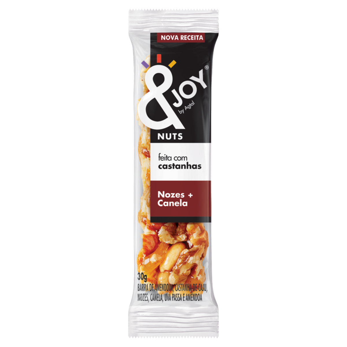 Barra de Nuts Nozes e Canela &Joy 30g