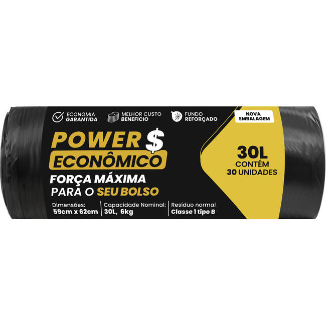 Saco de Lixo Valgroup Power Econômico 30L 30 un