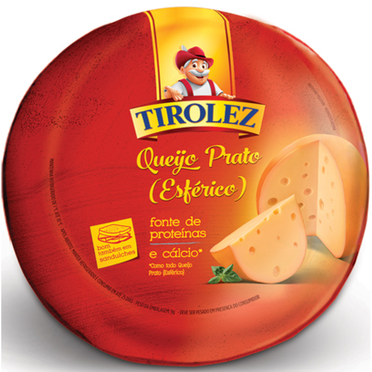 Queijo Esférico Tirolez Cunha Pedaço 300g