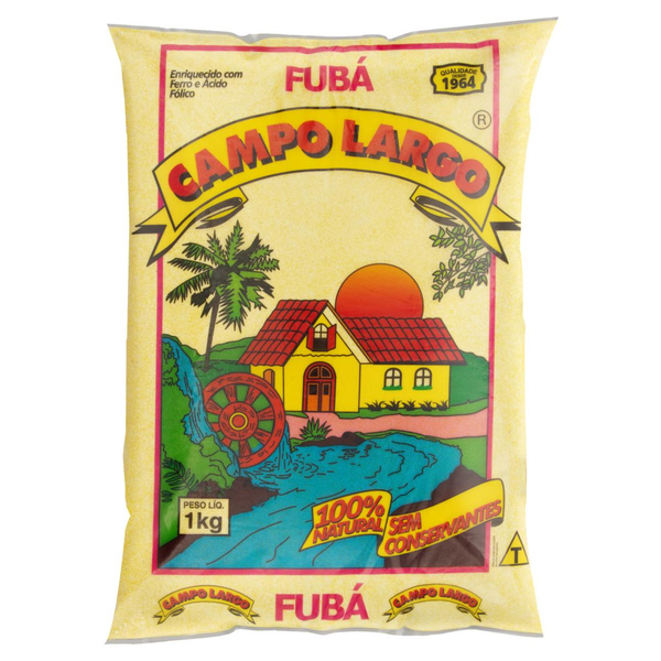 Fubá Campo Largo 1kg - Amarelo