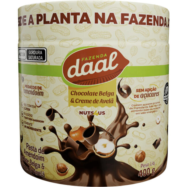 Pasta de Amendoim Daal Chocolate e Avelã 400g