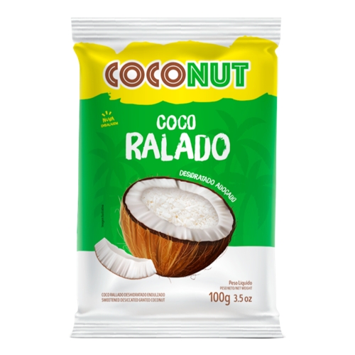 Coco Ralado Coconut Úmido E Adoçado 100g