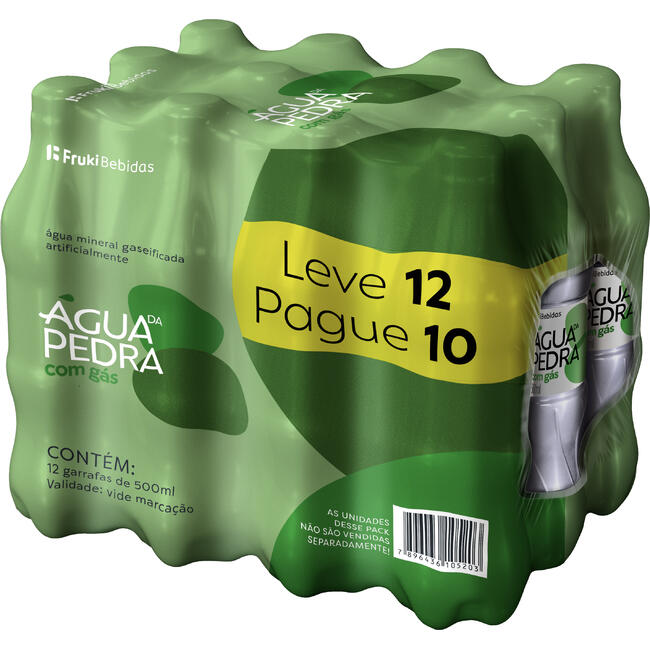 Água Mineral Água da Pedra Com Gás 500ml LV 12 PG 10