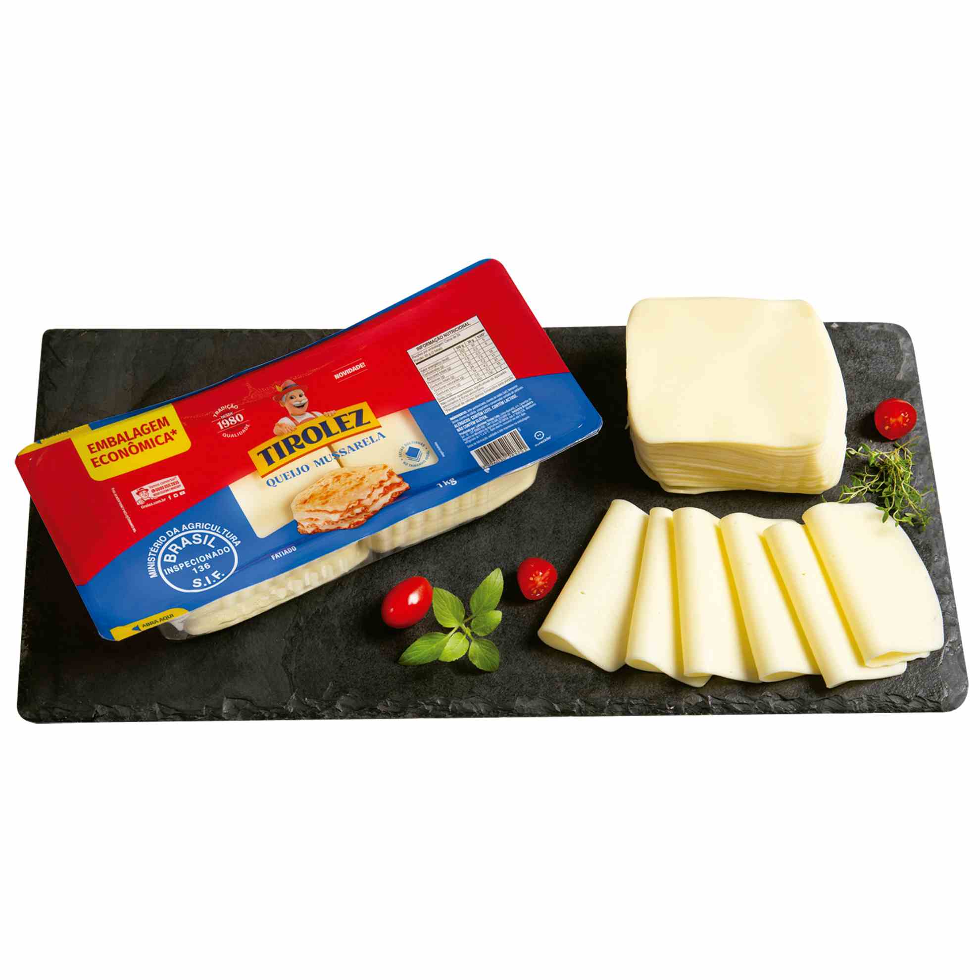 Queijo Mussarela Fatiado Tirolez 1kg