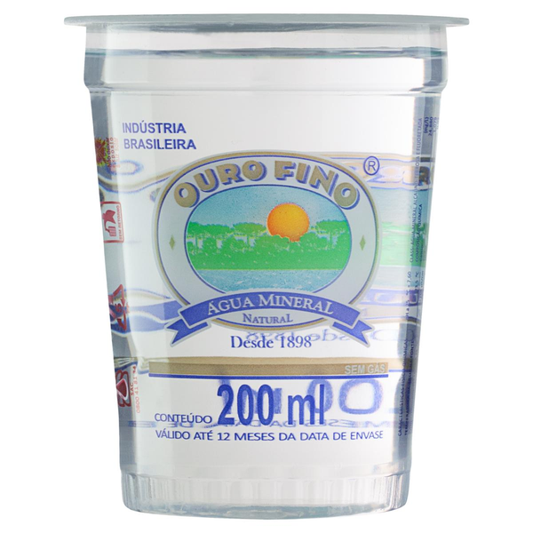 Água Mineral Ouro Fino 200ml - Copo