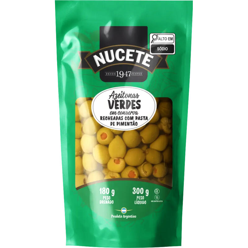 Azeitona Verde Nucete Recheada 180g
