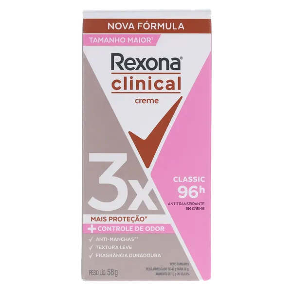 Desodorante Rexona Clinical 58g - Classic