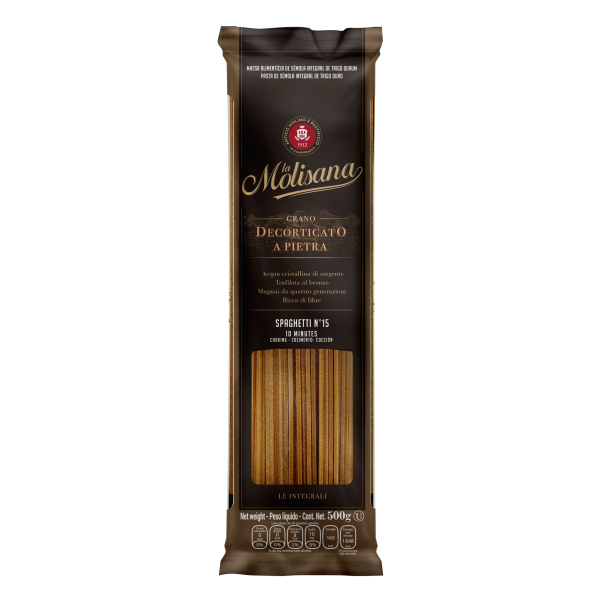 Massa Italiana Grano Duro LA MOLISANA Spaghetti Integral 500g