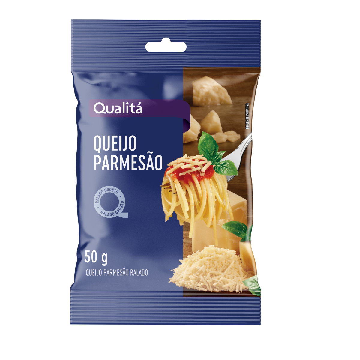 Queijo Parmesão Ralado Grosso Qualitá Pacote 50g