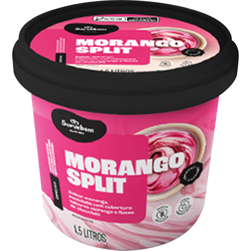 Sorvete Sorvebom Trufado Morango 1,5L
