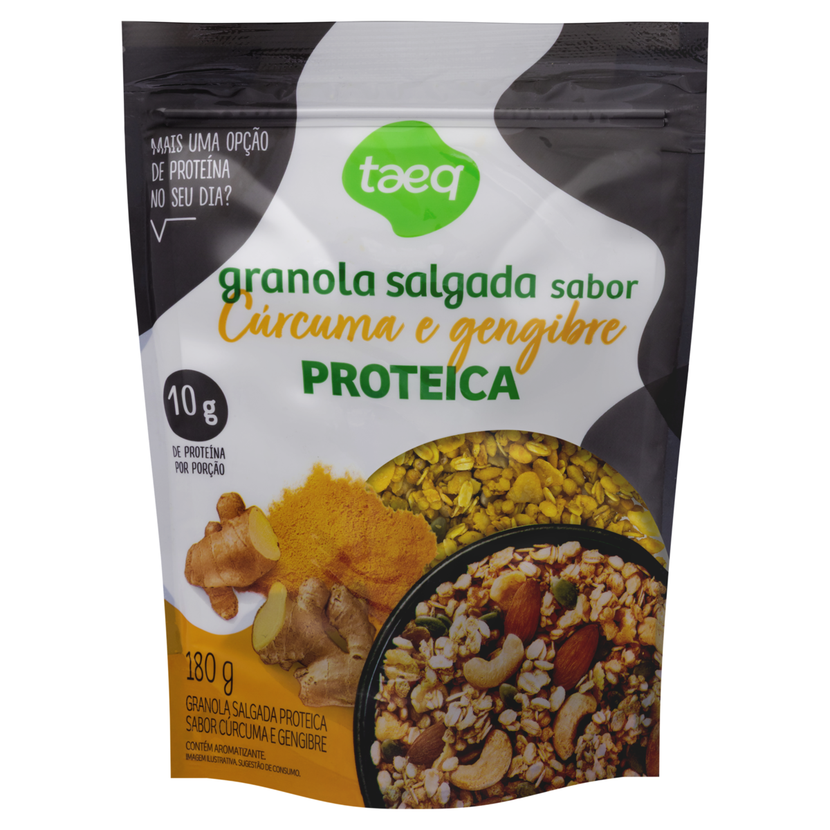 Granola Proteica Cúrcuma e Gengibre Taeq Pacote 180g