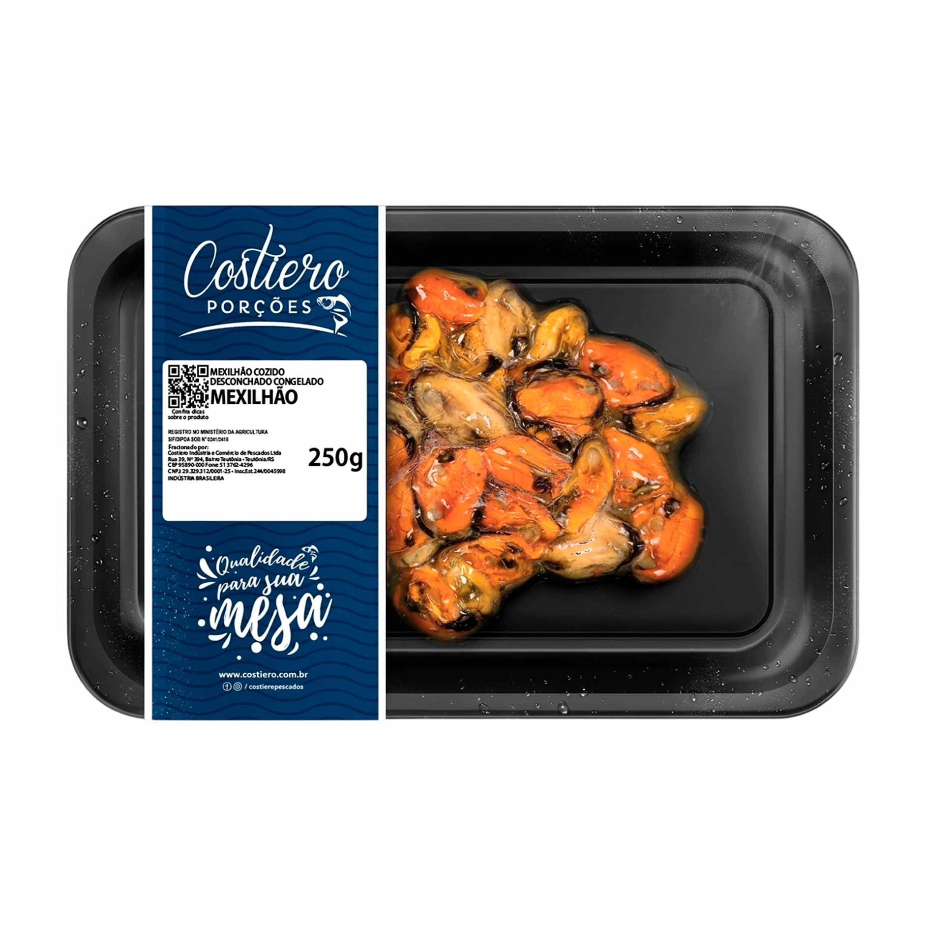 Mexilhão Cozido Desconchado Congelado Costiero 250g