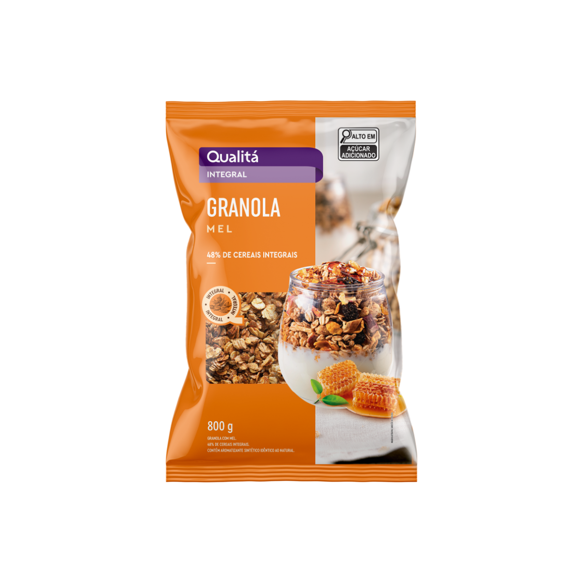 Granola QUALITÁ Tradicional com Mel Pacote 800g