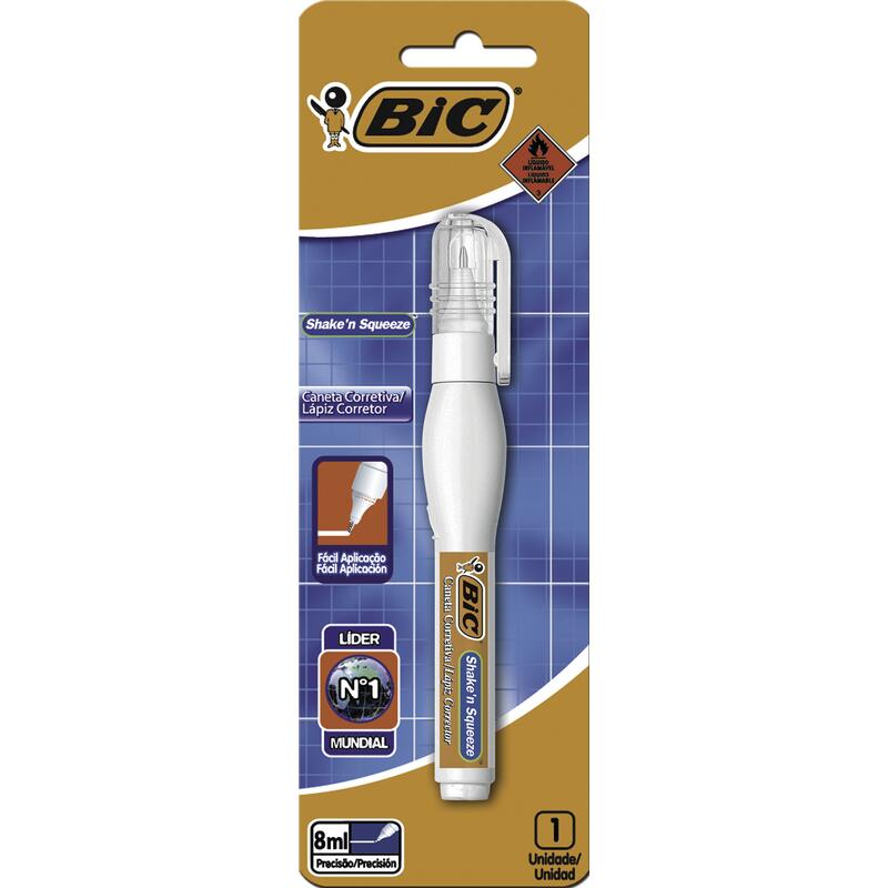 Caneta Corretiva BIC Shaken 8ml com 1 unidade