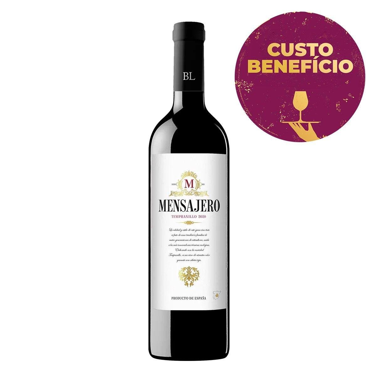Vinho Tinto Espanhol Mensajero Tempranillo 750ml