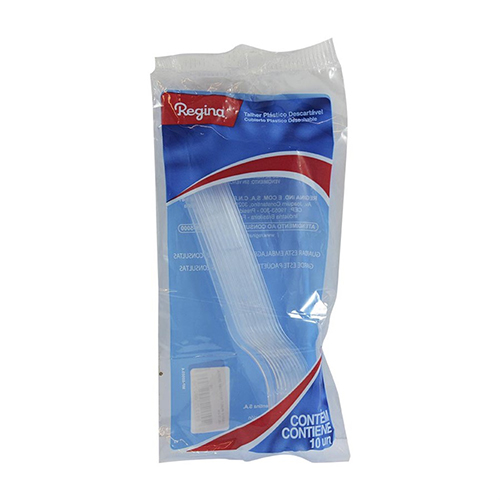 Garfo De Plastico Regina Para Churrasco Grande Com 10 Unidades