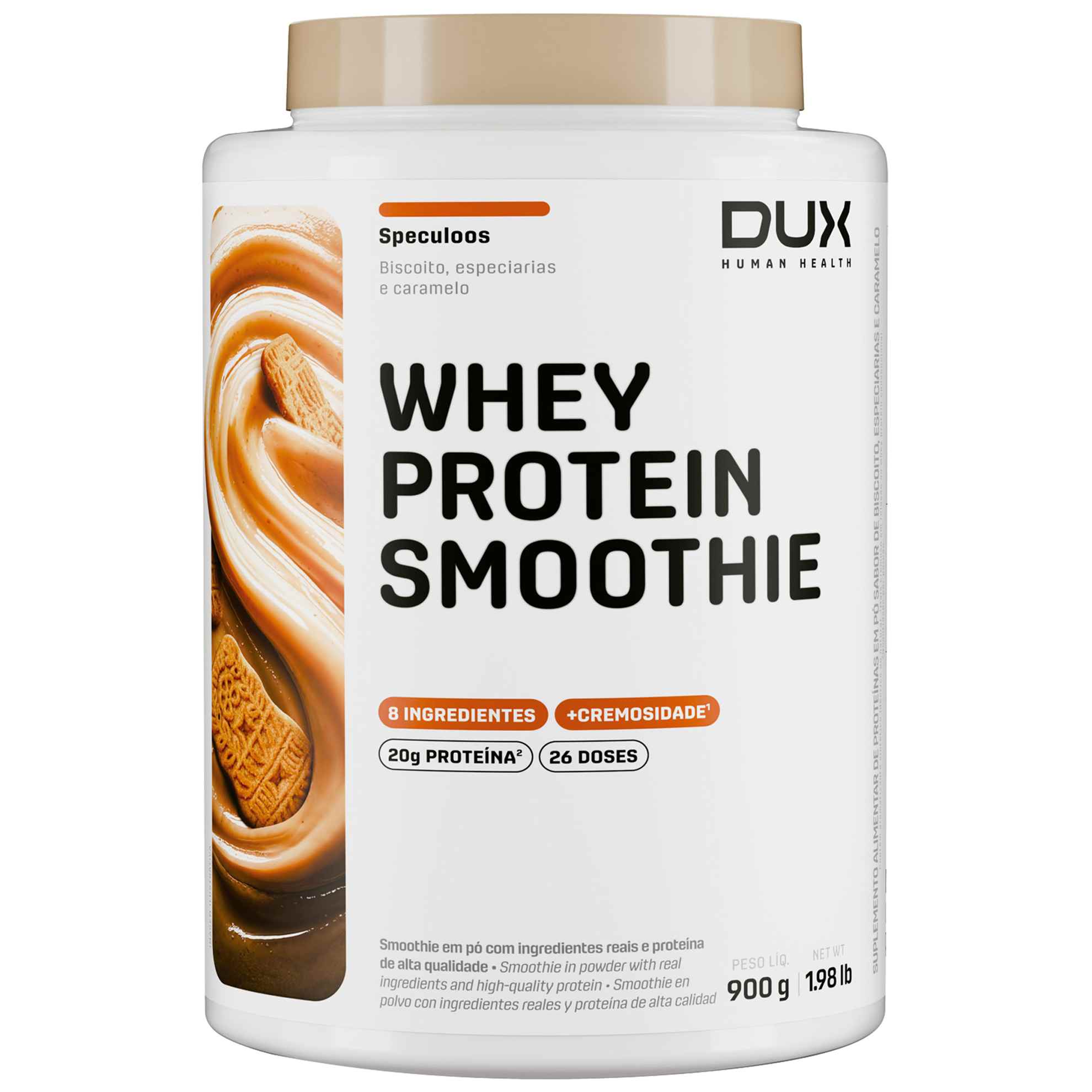 Suplemento Alimentar Whey Protein Smoothie Speculoos Dux 900g