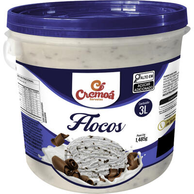 Sorvete Cremoá Flocos 3L
