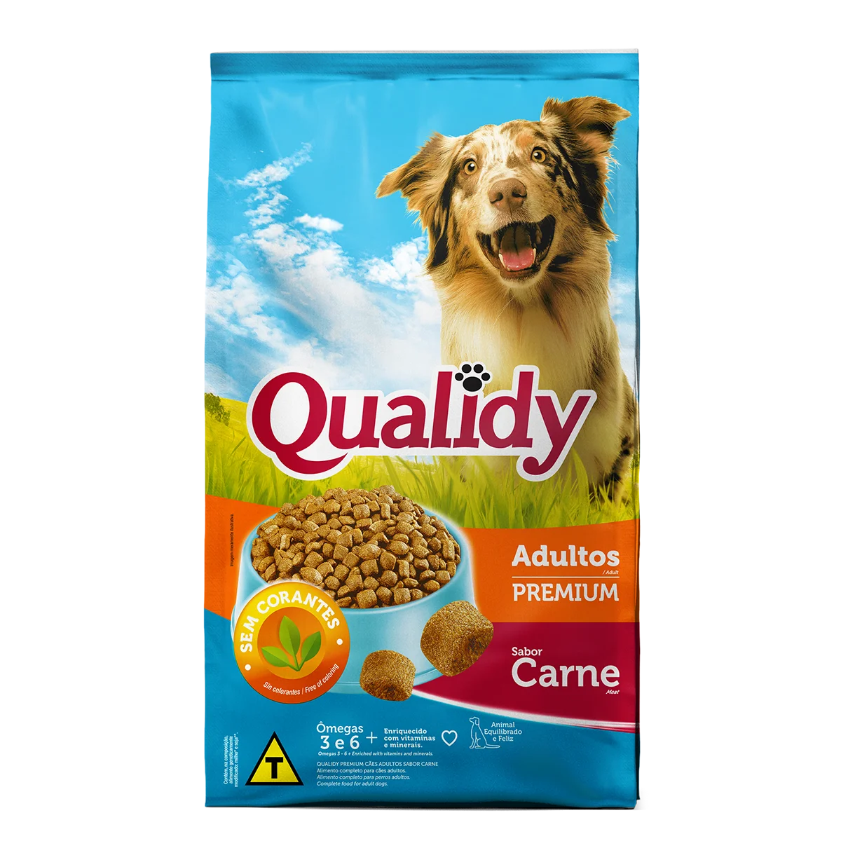 Alimento para Cães Adultos Carne Qualidy Pacote 1kg