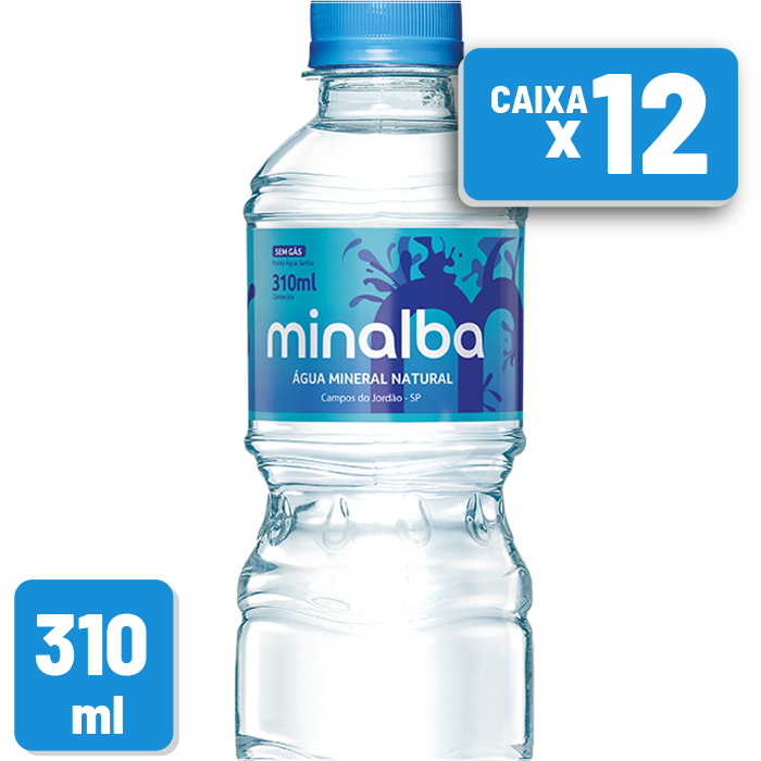 Água Mineral Minalba Sem Gás Pet 310ml Fardo c/ 12 un