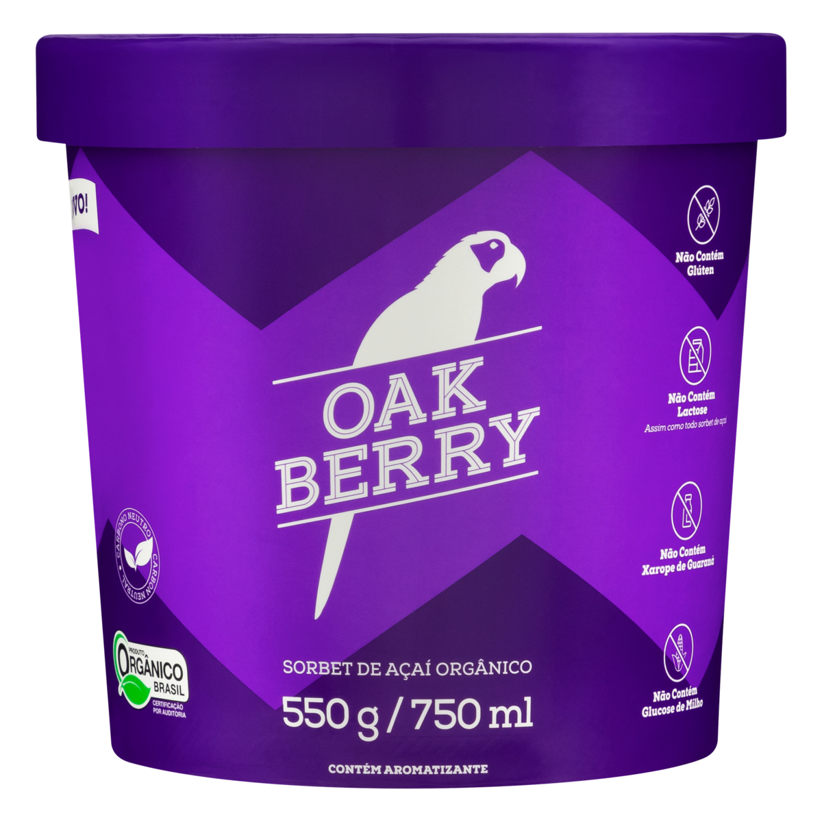 Sorbet Orgânico Açaí Oakberry Pote 750ml