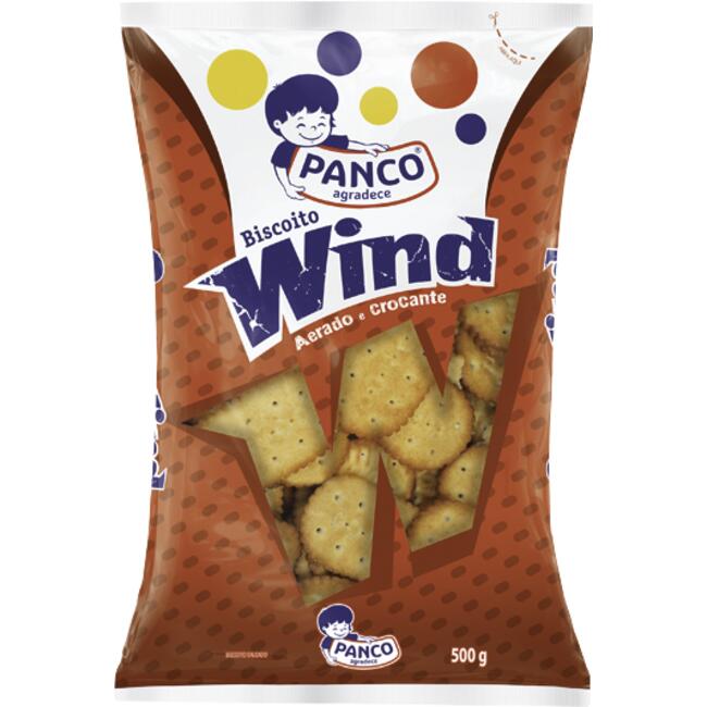 Biscoito Panco Salgado Wind Pacote 500g