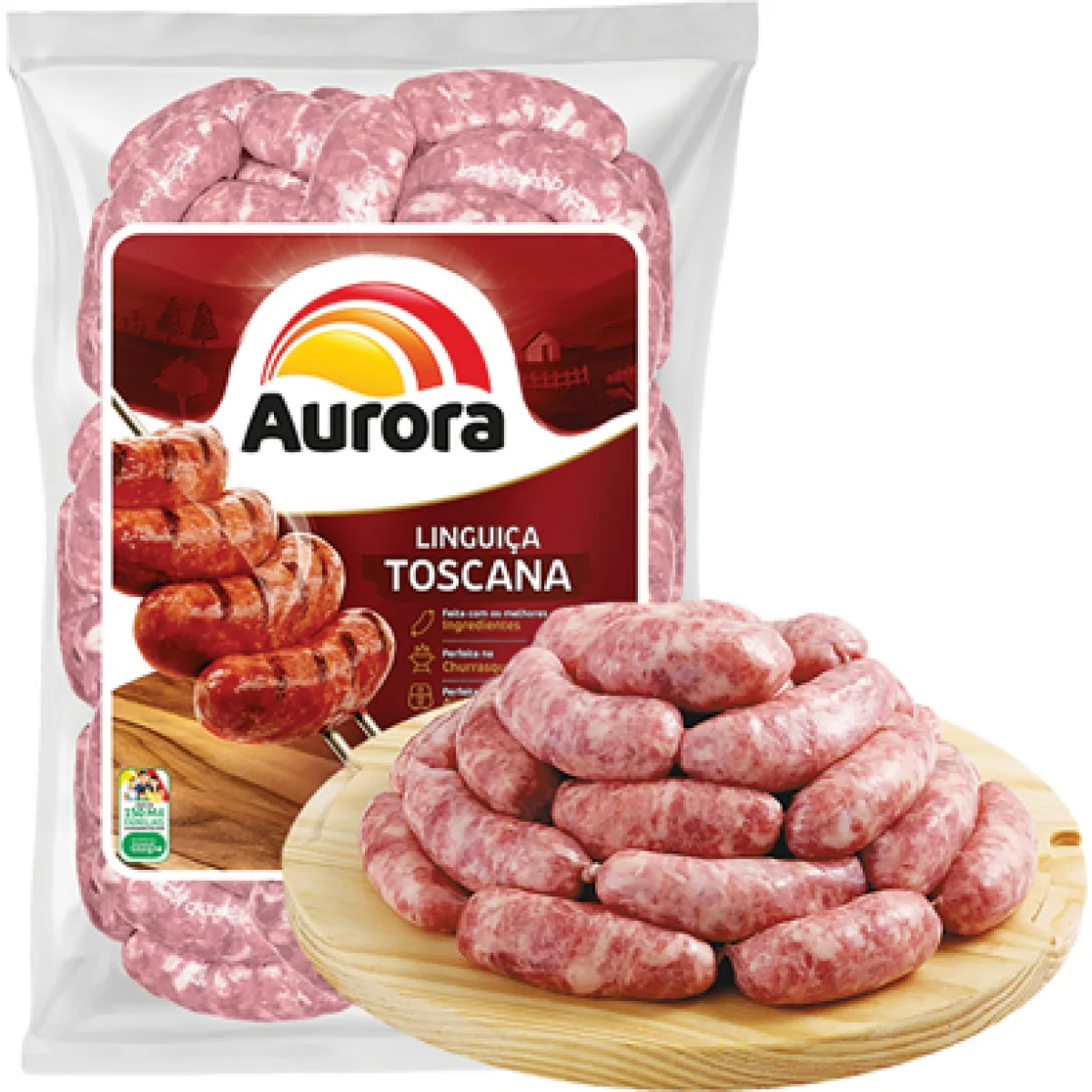 Linguiça Toscana Aurora Bandeja 1kg