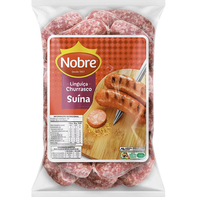 Linguiça de Carne Suína Nobre Congelada 5kg