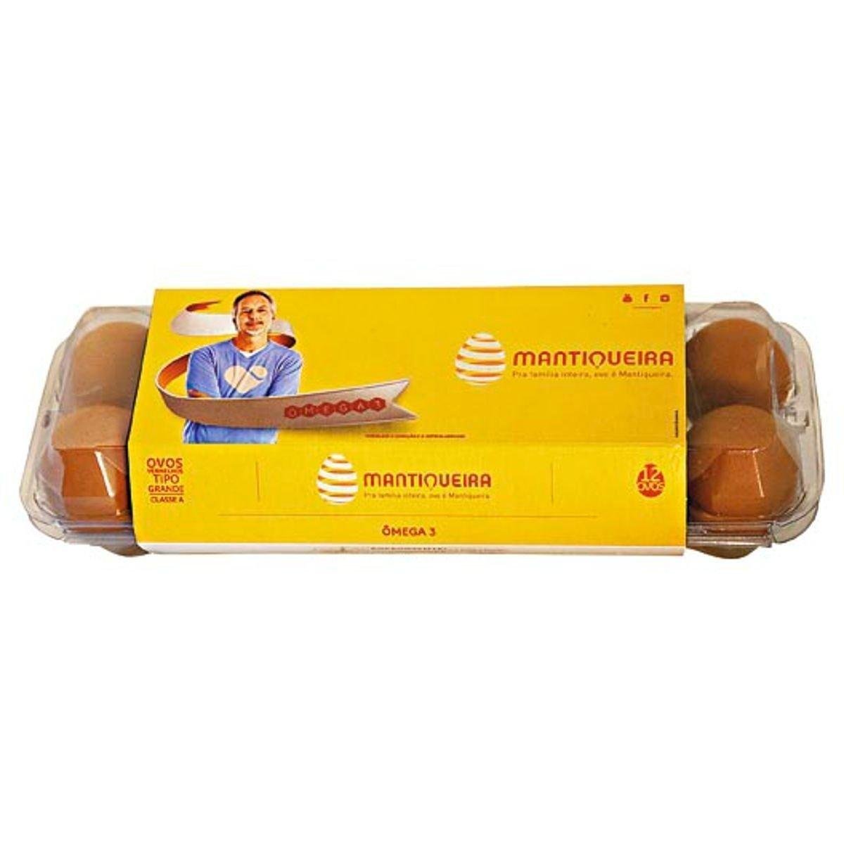 Ovo Ômega 3 Vermelho Grande HAPPY EGGS bandeja com 10 unidades