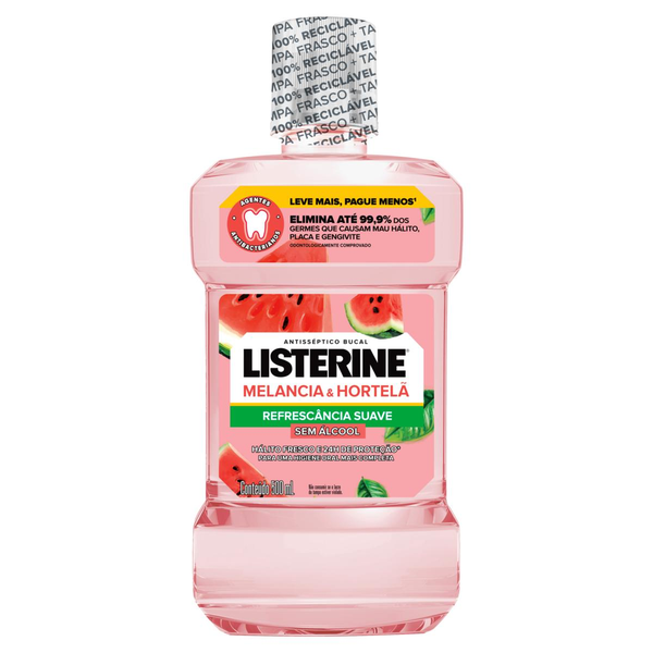 Enxaguante Bucal Listerine Melancia & Hortelã 500ml