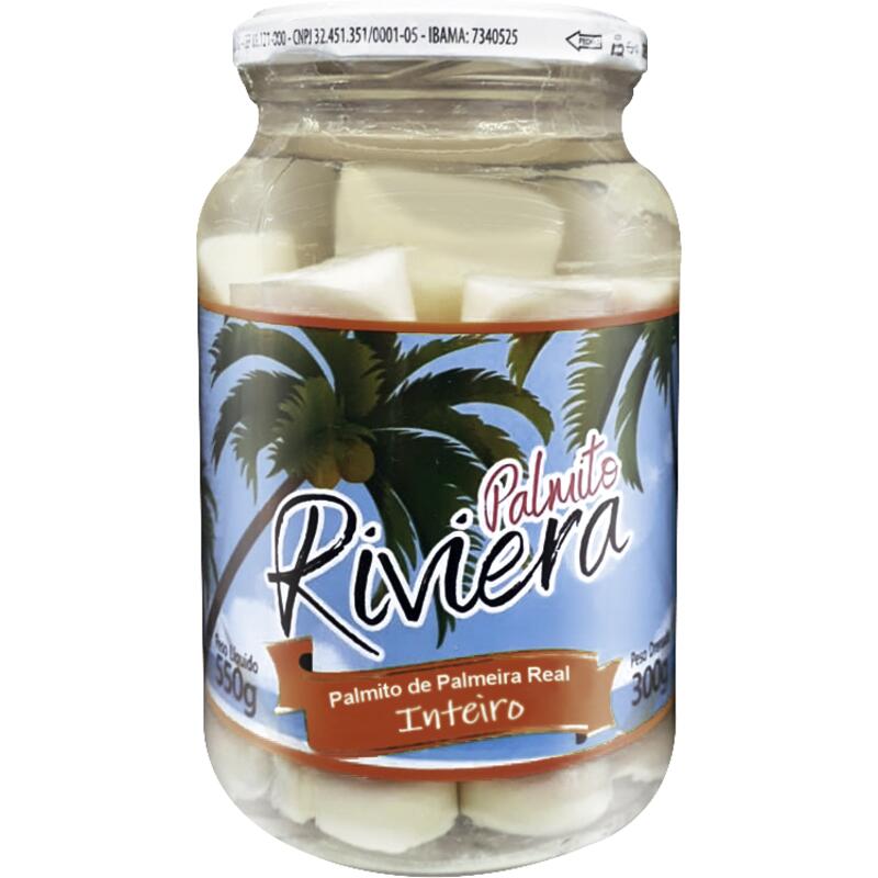 Palmito de Palmeira Real Riviera Inteiro 300g