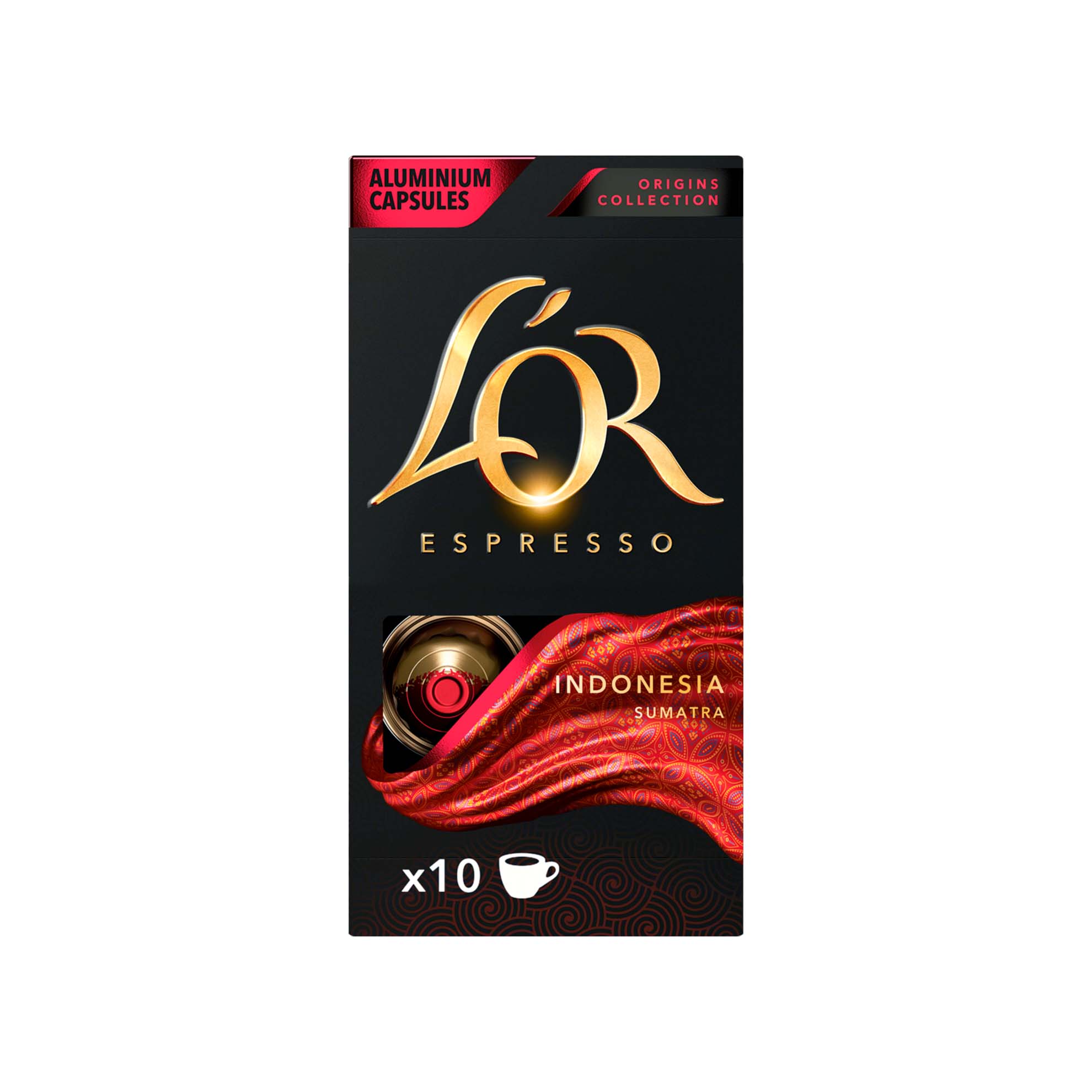 Cápsulas de Café Espresso Indonesia Sumatra L'Or 10 unidades