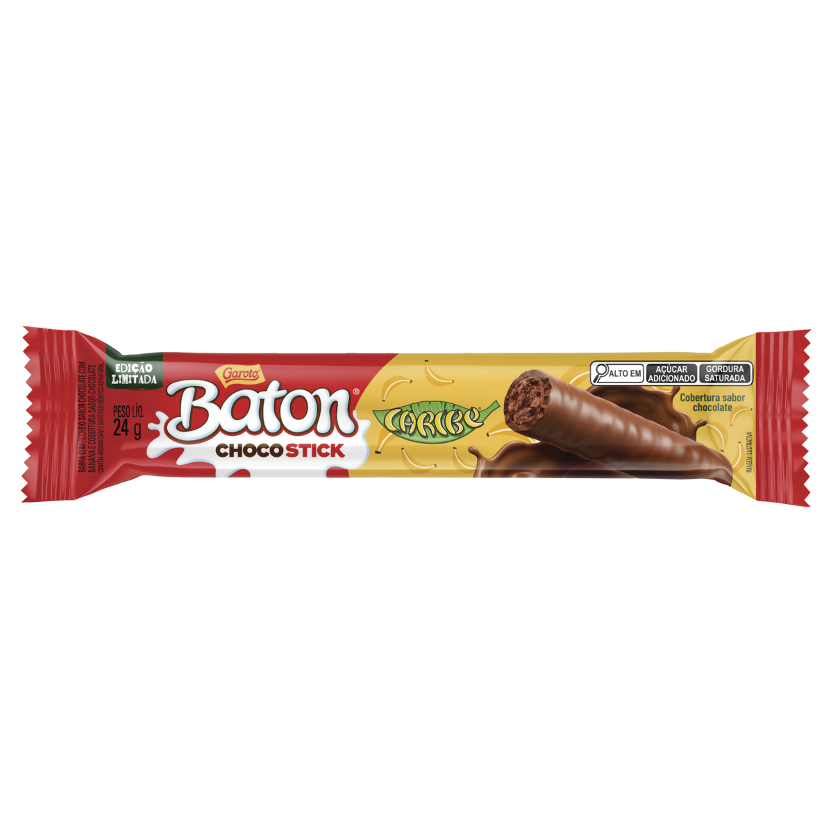 Chocolate Caribe Garoto Baton ChocoStick Pacote 24g