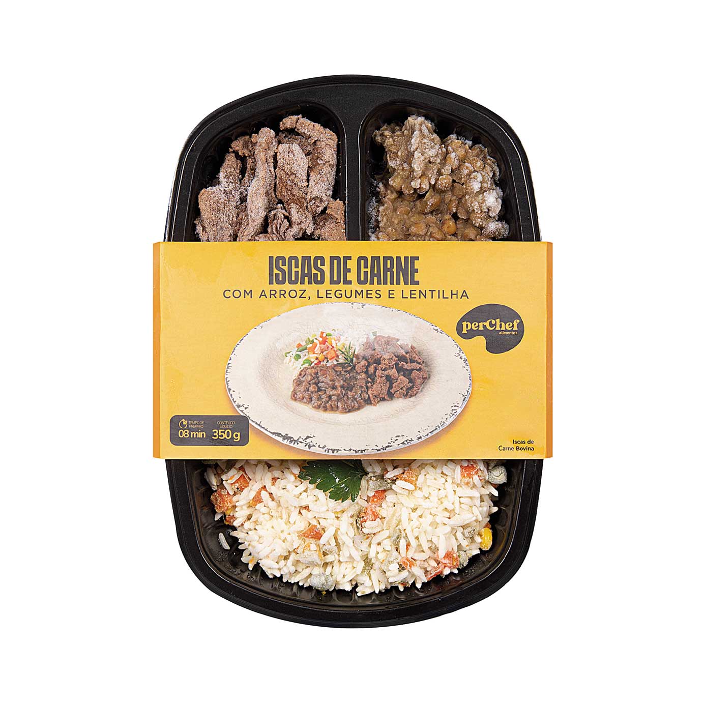 Prato Feito Iscas de Carne Perchef 350g