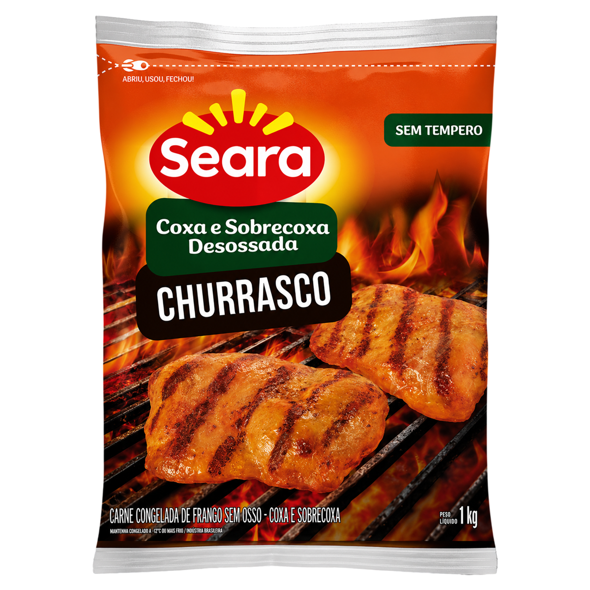 Coxa e Sobrecoxa de Frango Congelada sem Osso Seara 1kg