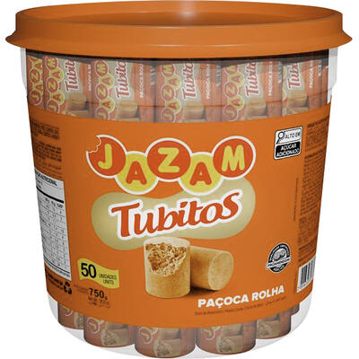 Doce de Amendoim Paçoca Tubitos Rolha 50x15g