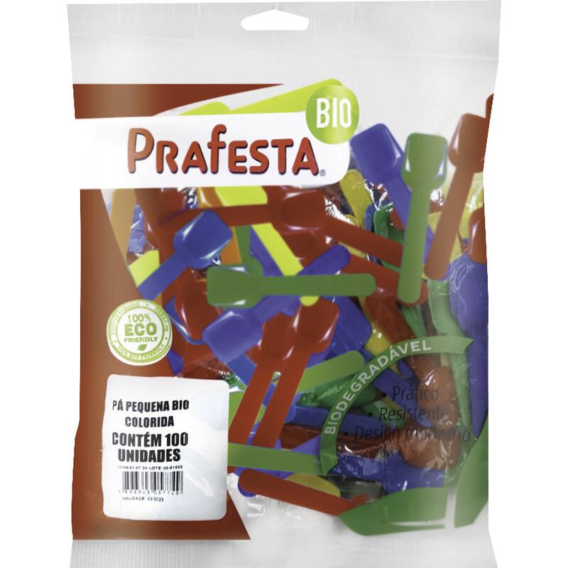 Pá Colorida Biodegradável Prafesta Ref. 5774 100 un