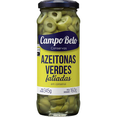 Azeitona Verde Campo Belo Fatiada 160g