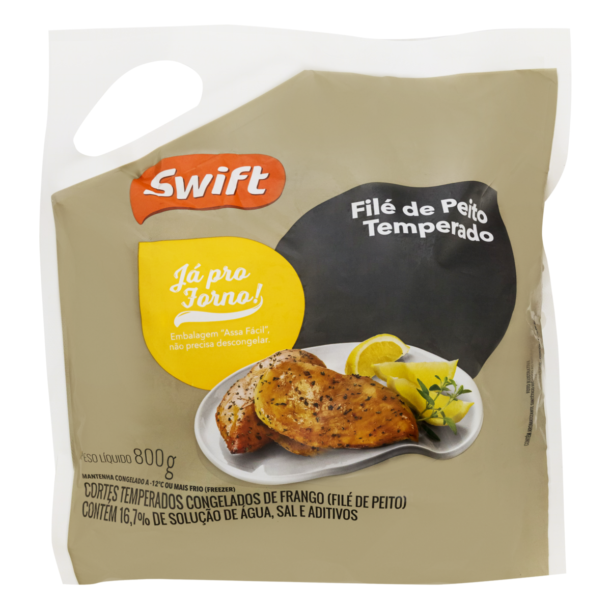 Filé de Peito de Frango Congelado Temperado Swift 800g