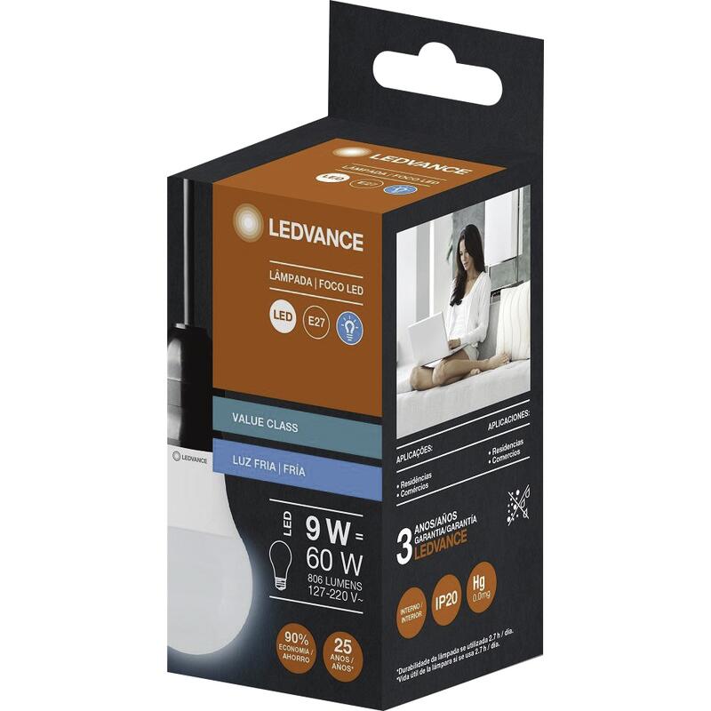 Lâmpada Led Ledvance 9W Bivolt un