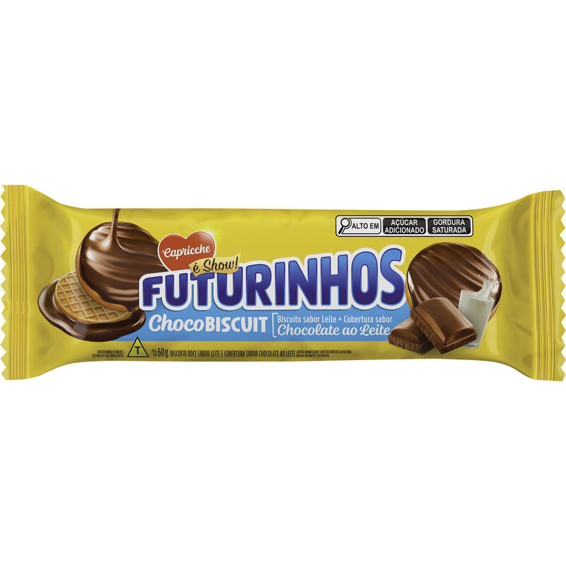 Biscoito Amanteigado Capricche Leite Coberto com Chocolate 60g