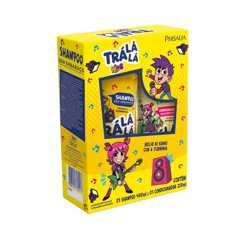 Kit Shampoo 480ml + Condicionador 250ml Trá Lá Lá Kids Sem Embaraço