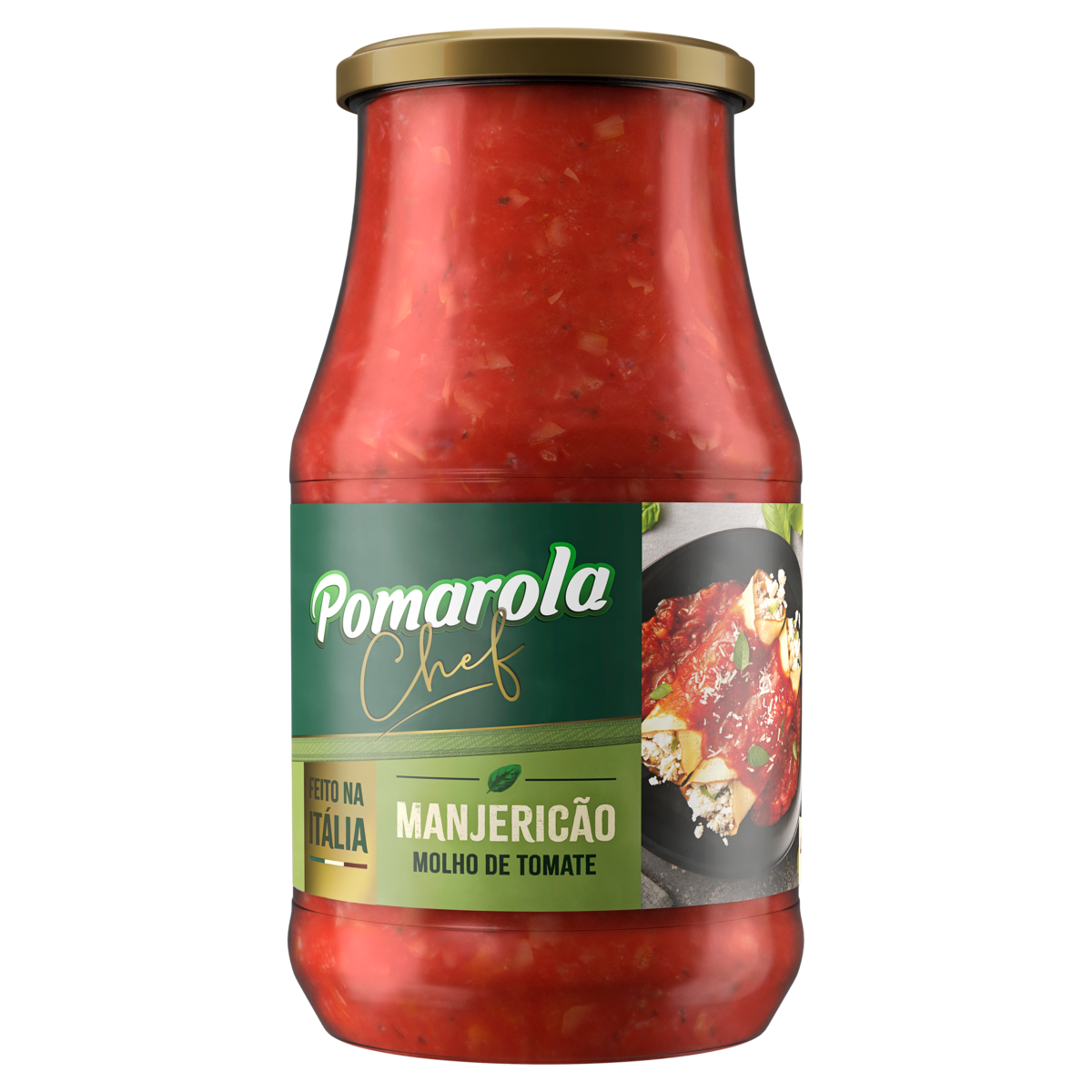 Molho de Tomate Manjericão Pomarola Vidro 420g