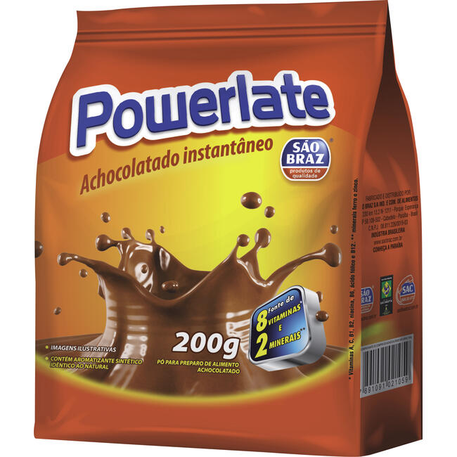 Achocolatado em Pó São Braz Powerlate 200g