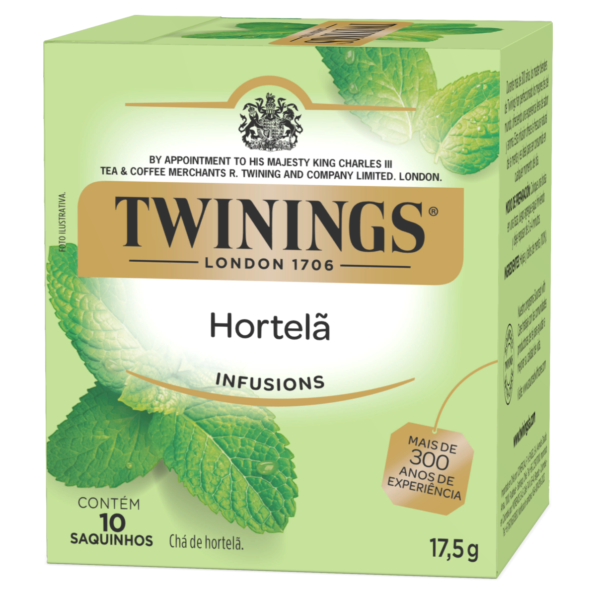 Chá Hortelã Twinings Infusions Caixa 17,5g 10 Unidades
