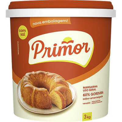 Margarina Primor 60% Lipídios - Com Sal 3kg