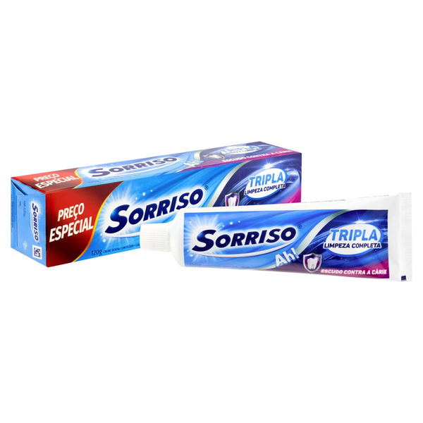Creme Dental Sorriso Tripla Limpeza Completa Caixa 120g