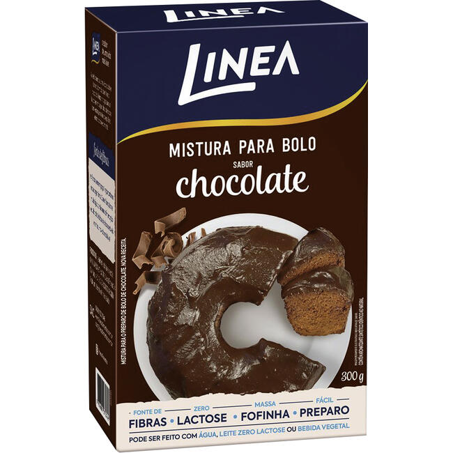 Mistura para Bolo Chocolate Diet Zero Lactose Linea Sucralose Caixa 300g